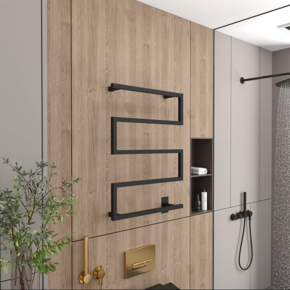Modern Black Towel Warmer Rack